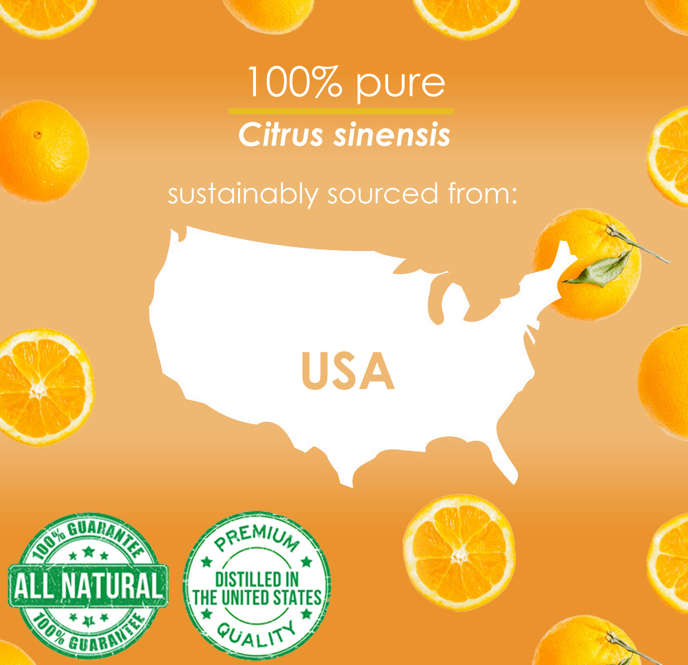 32 fl oz Orange Sweet Essential Oil (100% Pure & Natural) in Aluminum Bottle