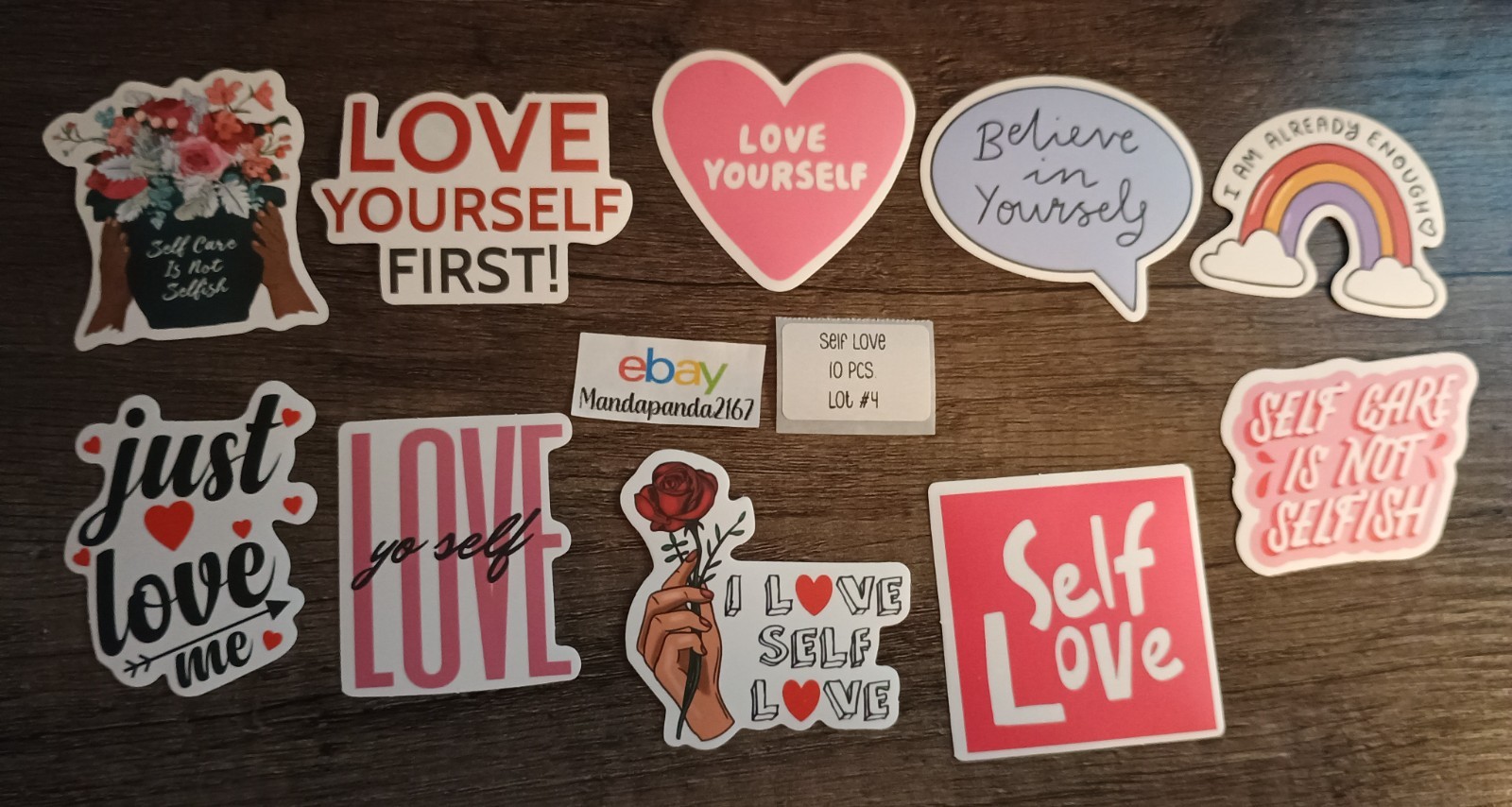 Self Love – Motivation- Stickers – 10 PCs – 6 styles available! See Description