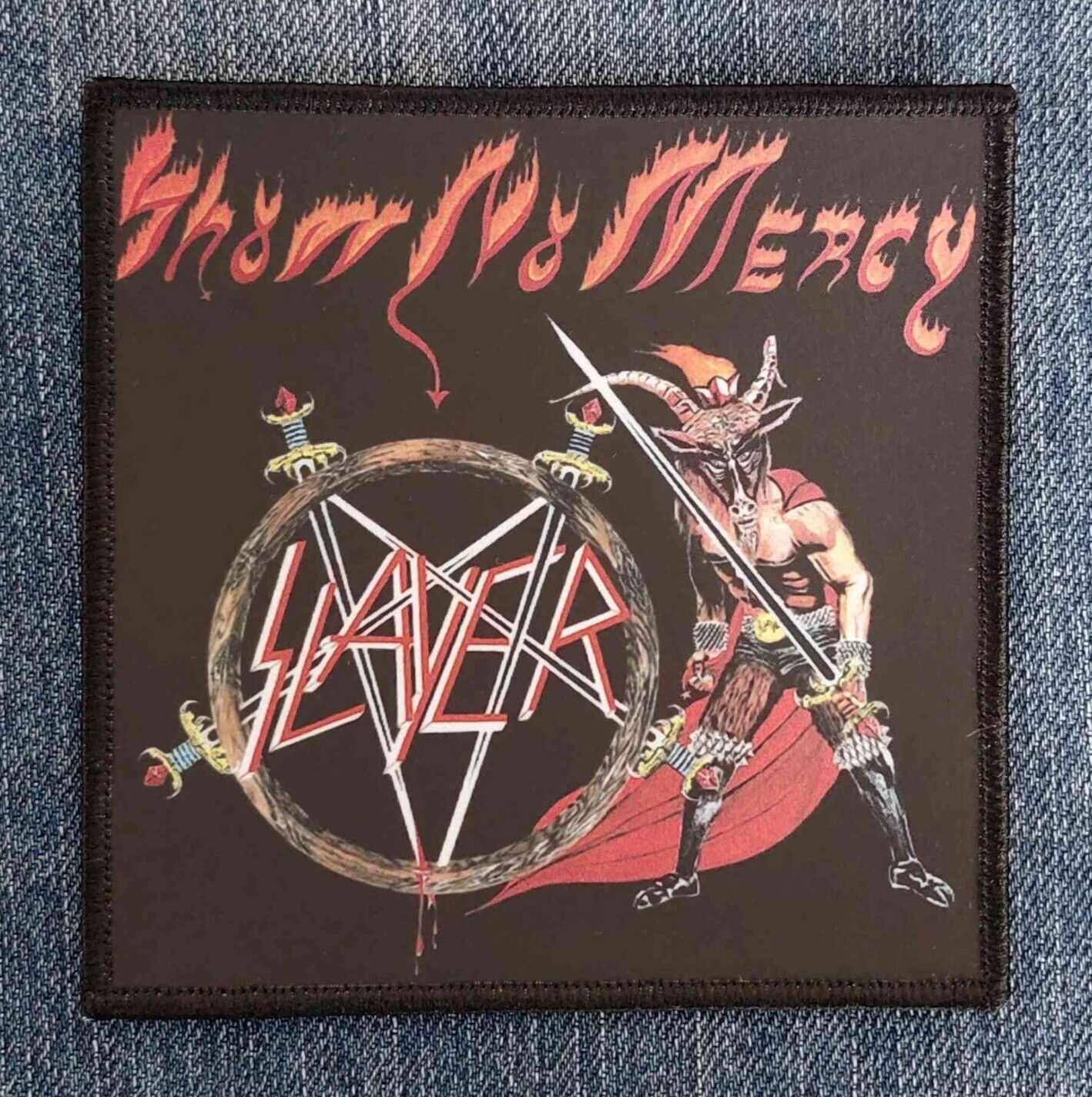 Slayer Show No Mercy Sublimated Printed Patch | American Thrash Metal Band Logo