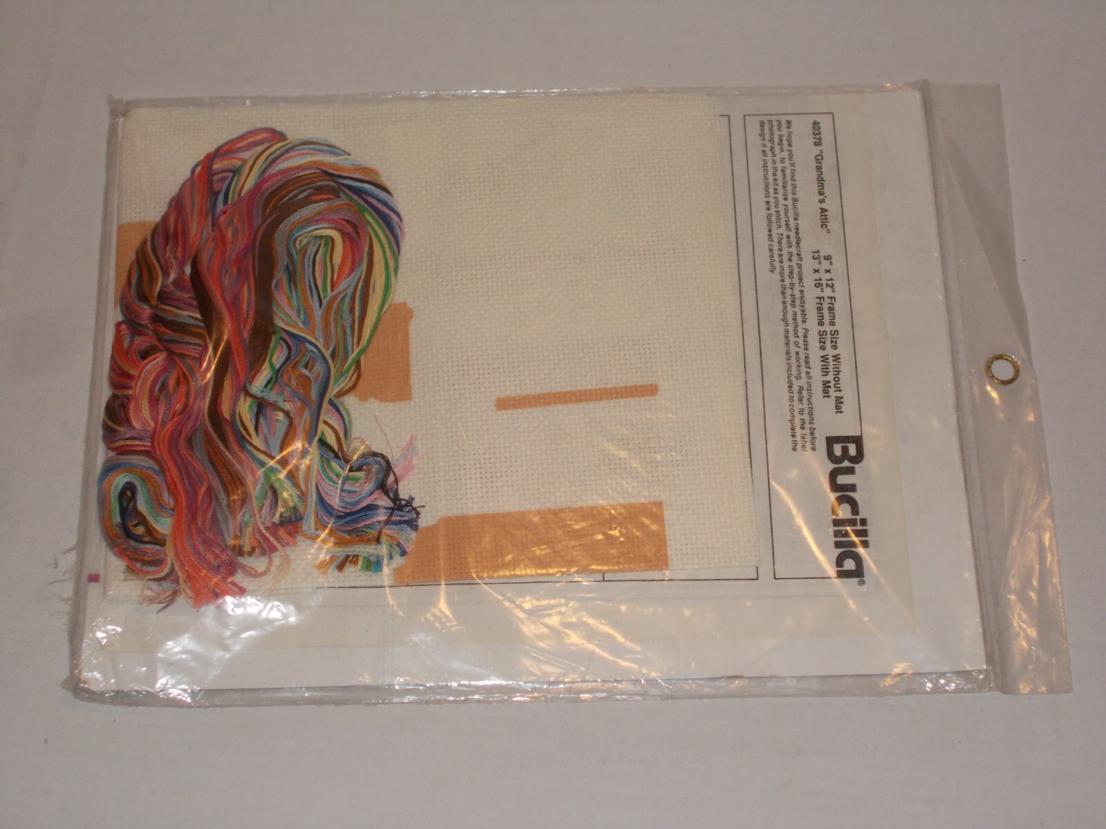 Bucilla Grandma’s Attic Printed Cross Stitch Kit 1989 #40378 9” X 12” New