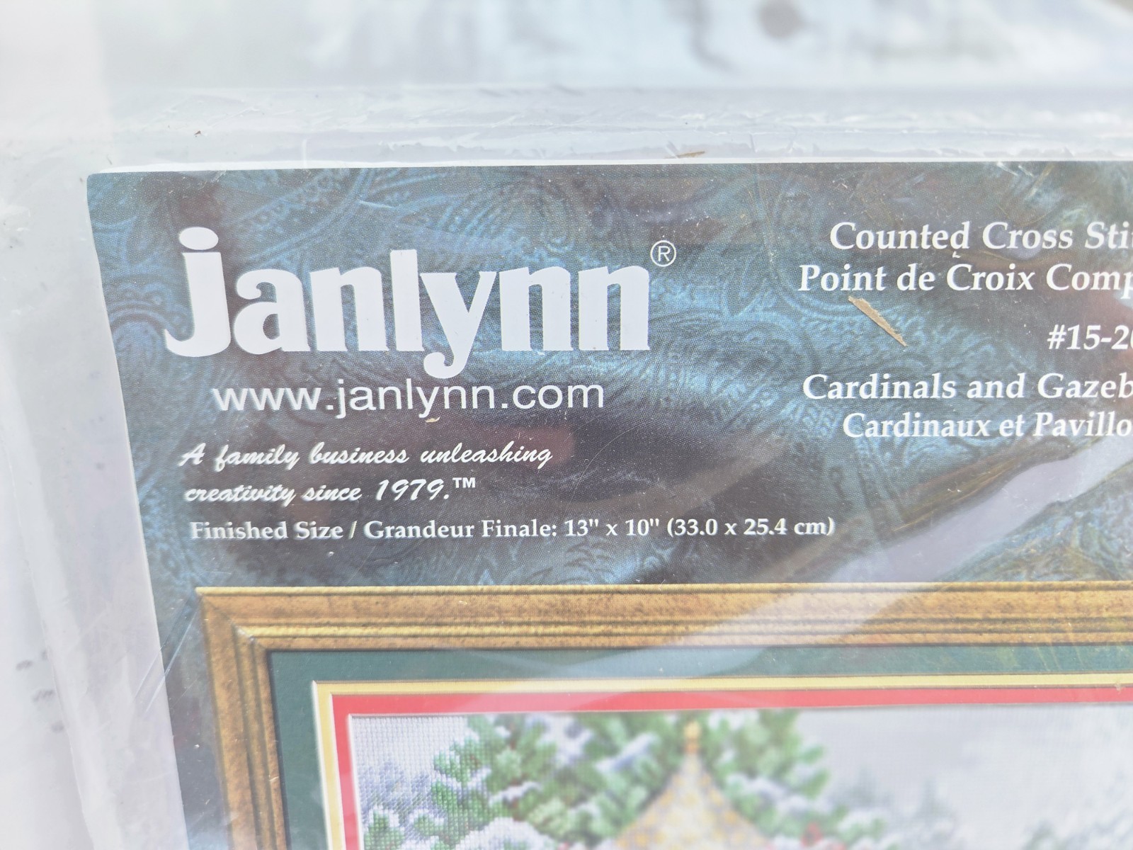 NEW Janlynn 15-209 Cardinals and Gazebo Counted Cross Stitch Unopened 13″ x 10″