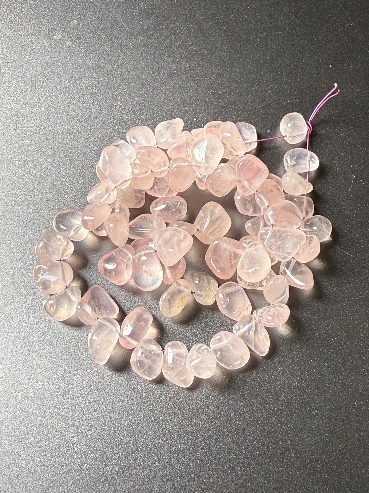 Rose Quartz Nugget Beads: Soft Pink Gemstone Strand, Love Crystal