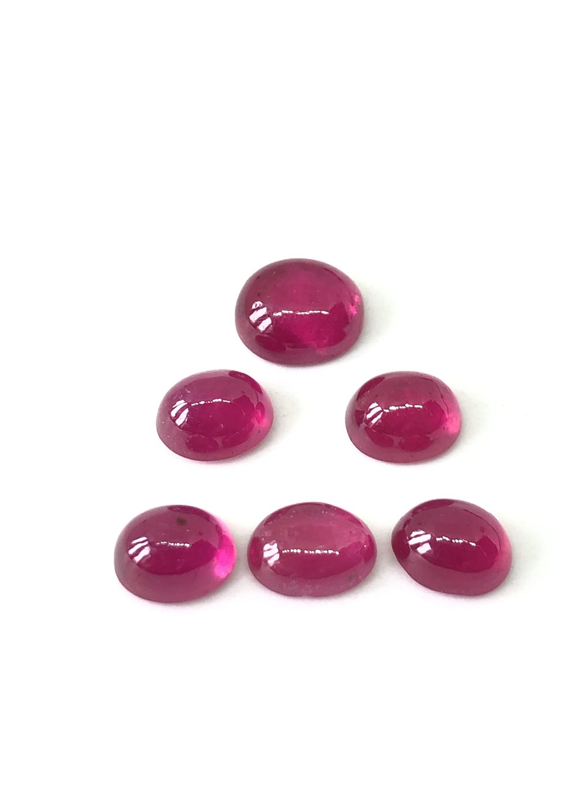 TGSC Ruby Oval Cabochon Loose Gemstone 8×6 mm