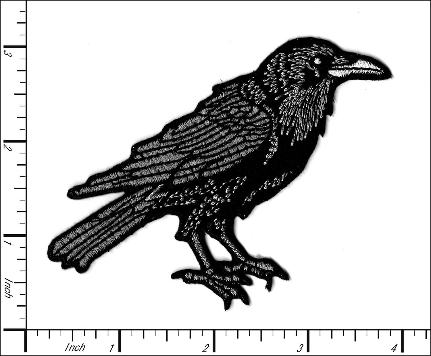 Raven Embroidered Iron-On Patch – Gothic Crow Bird Exclusive Design