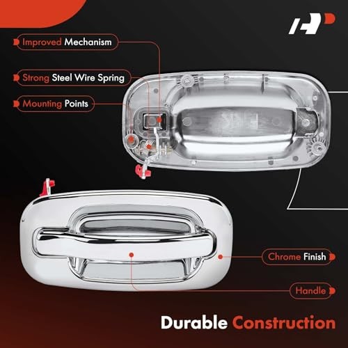 Chrome Exterior Front Door Handles for Chevy Silverado Chrome