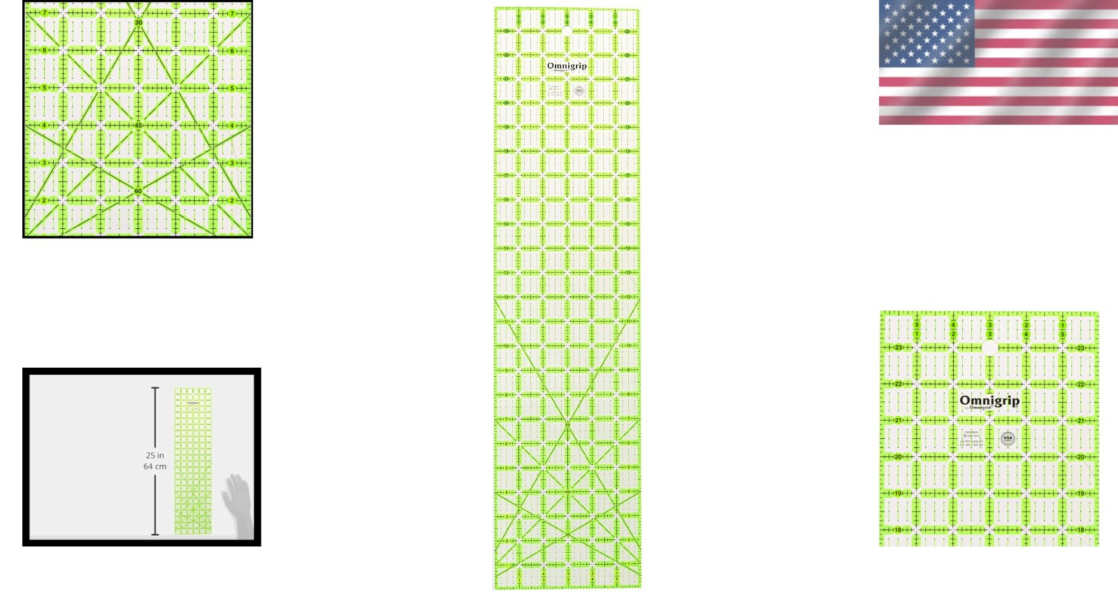 Sewing Quilting Non-Slip Ruler 6″ x 24″