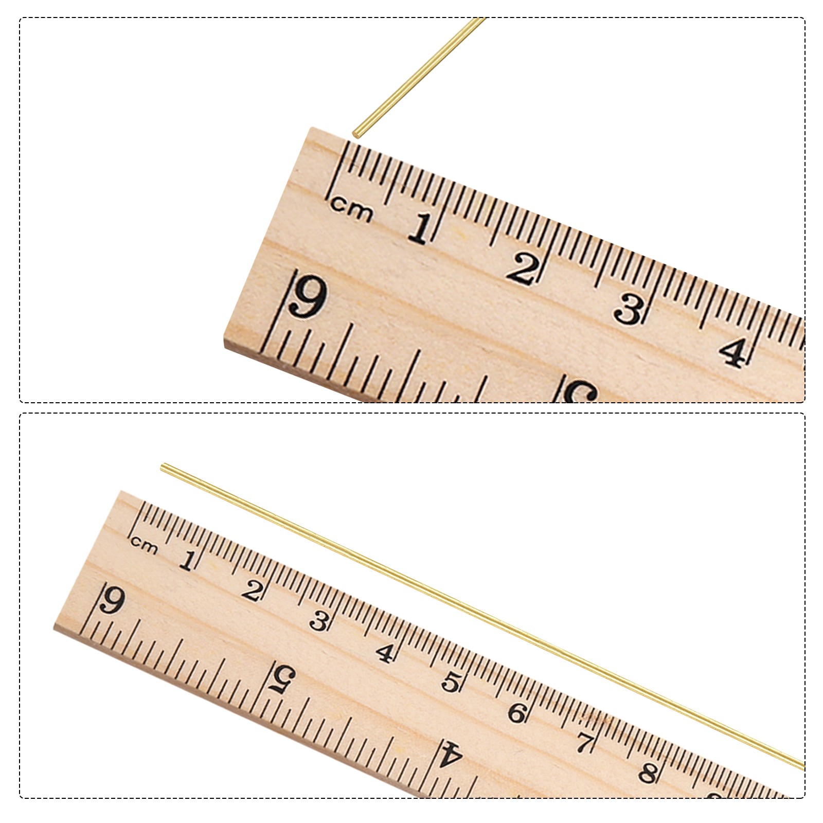 10Pcs Brass Round Wire 0.5mm x 200mm Assorted Half Hard Wire for Jewelry Making