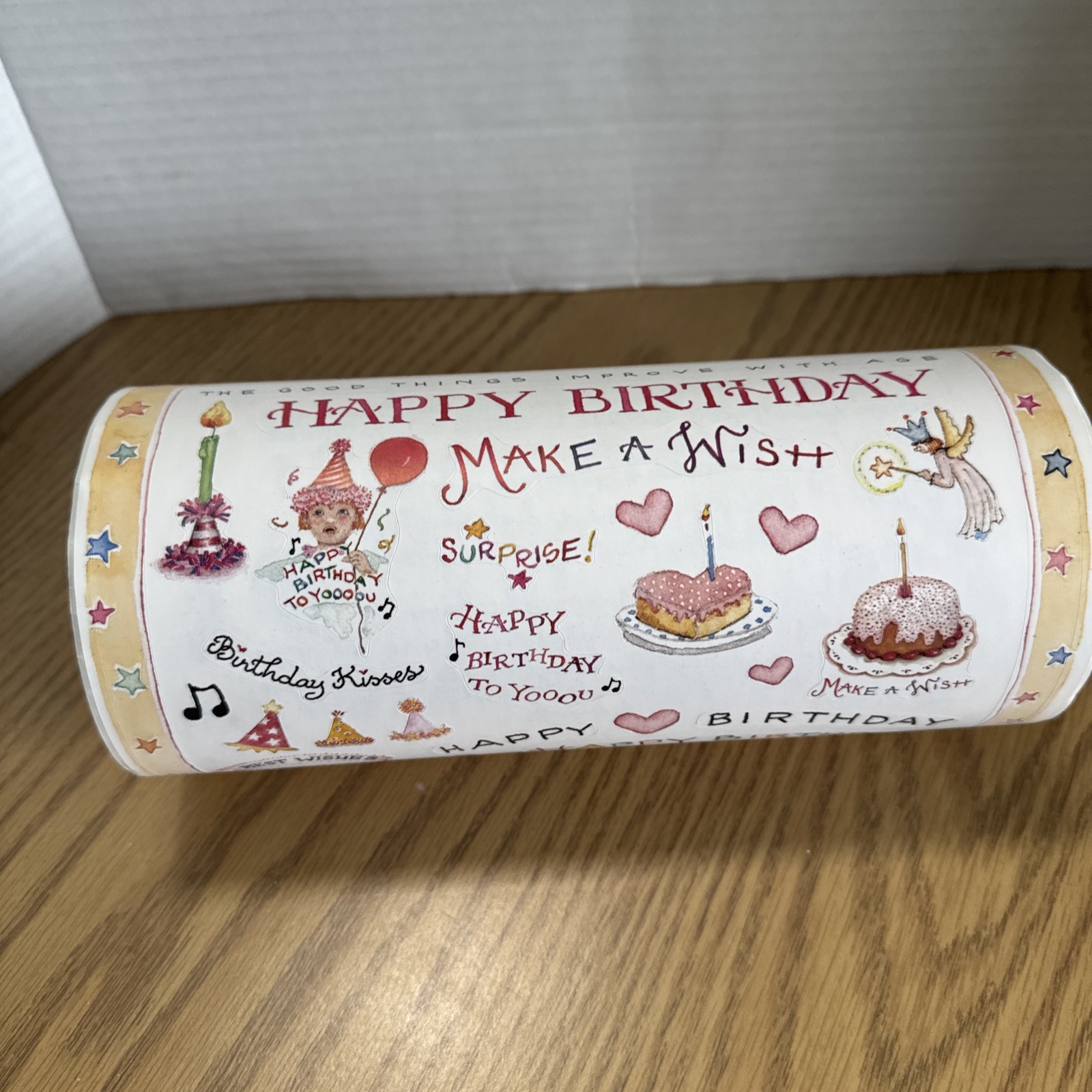Susan Branch Happy Birthday OVERSIZE 11″ x 8.75″ Sticker ROLL – RHTF Stickers