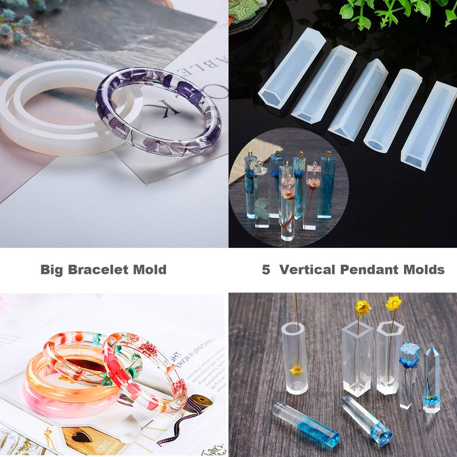 229pcs Resin Casting Silicone Molds Epoxy Spoon Kit Jewelry Making Pendant Craft