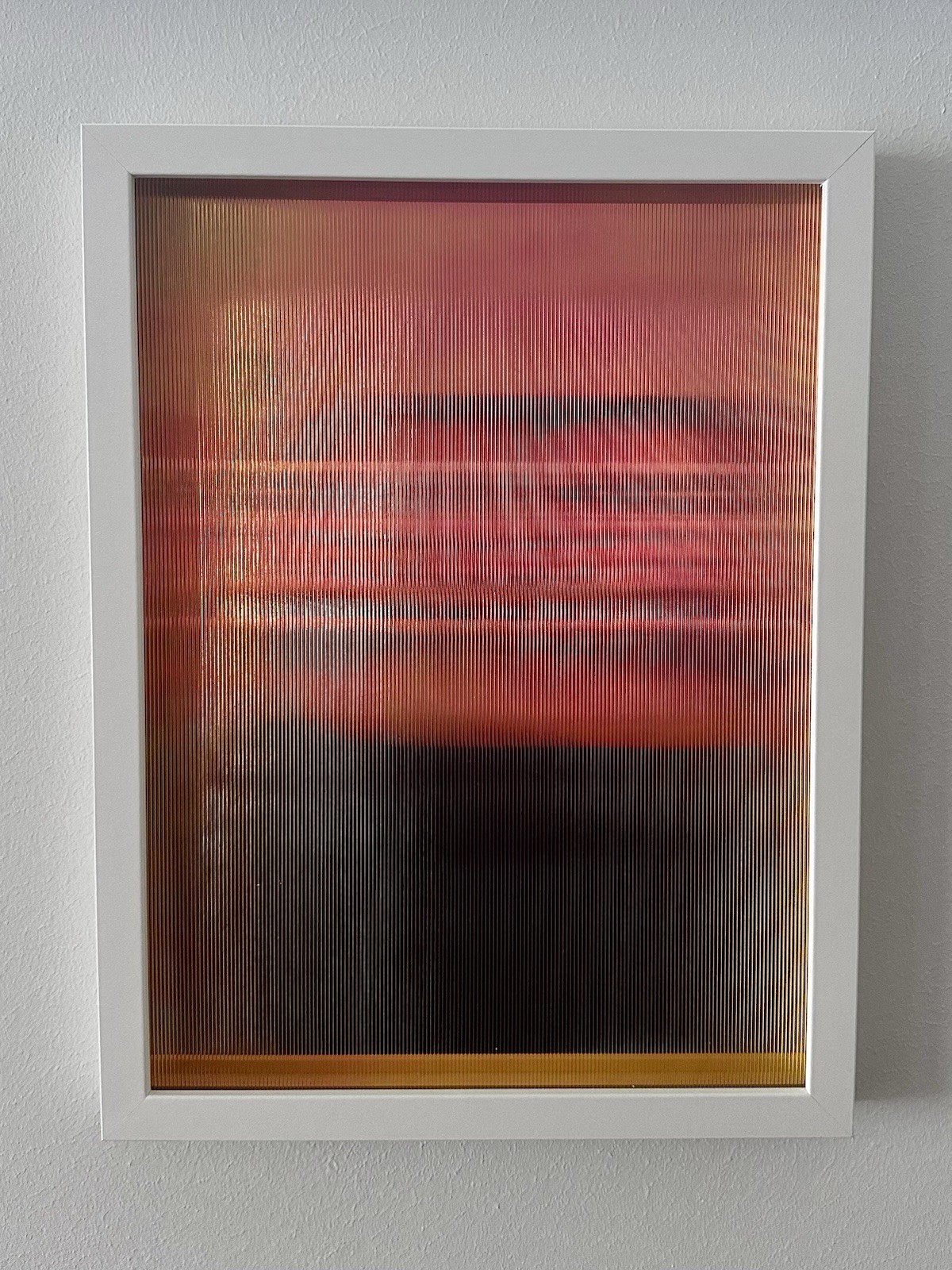 Original Wall Art – Iridescent Fluted Acrylic – Framed 12×16 Home Decor