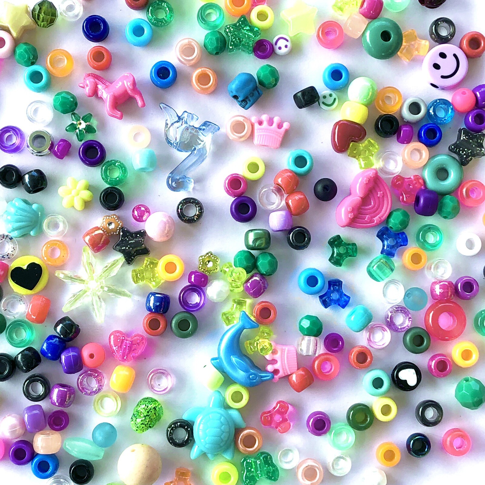 2 oz Bag of Mixed Pony Beads and Charms