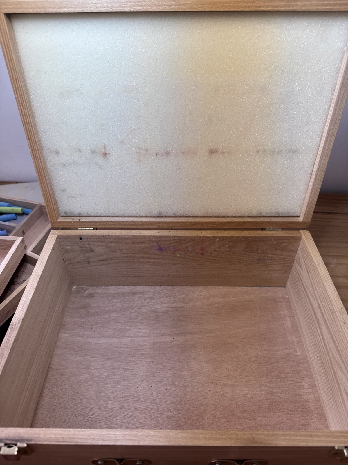 Wooden Pastels Storage Box 4 Trays PLUS Quality Soft Pastels Winsor Daler W373