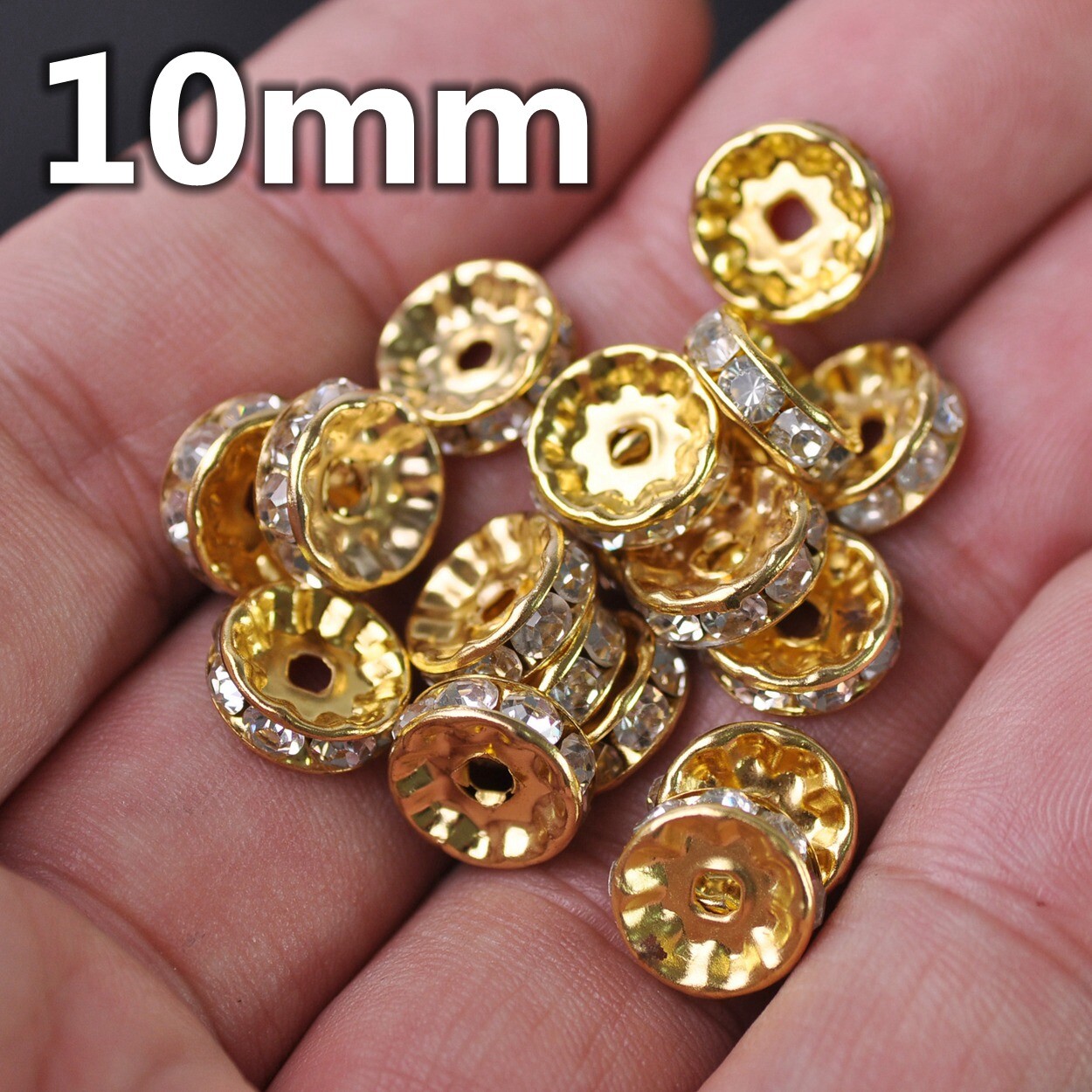 Wholesale Czech Crystal Rhinestone Rondelle Loose Spacer Beads 4/5/6/8/10/12mm
