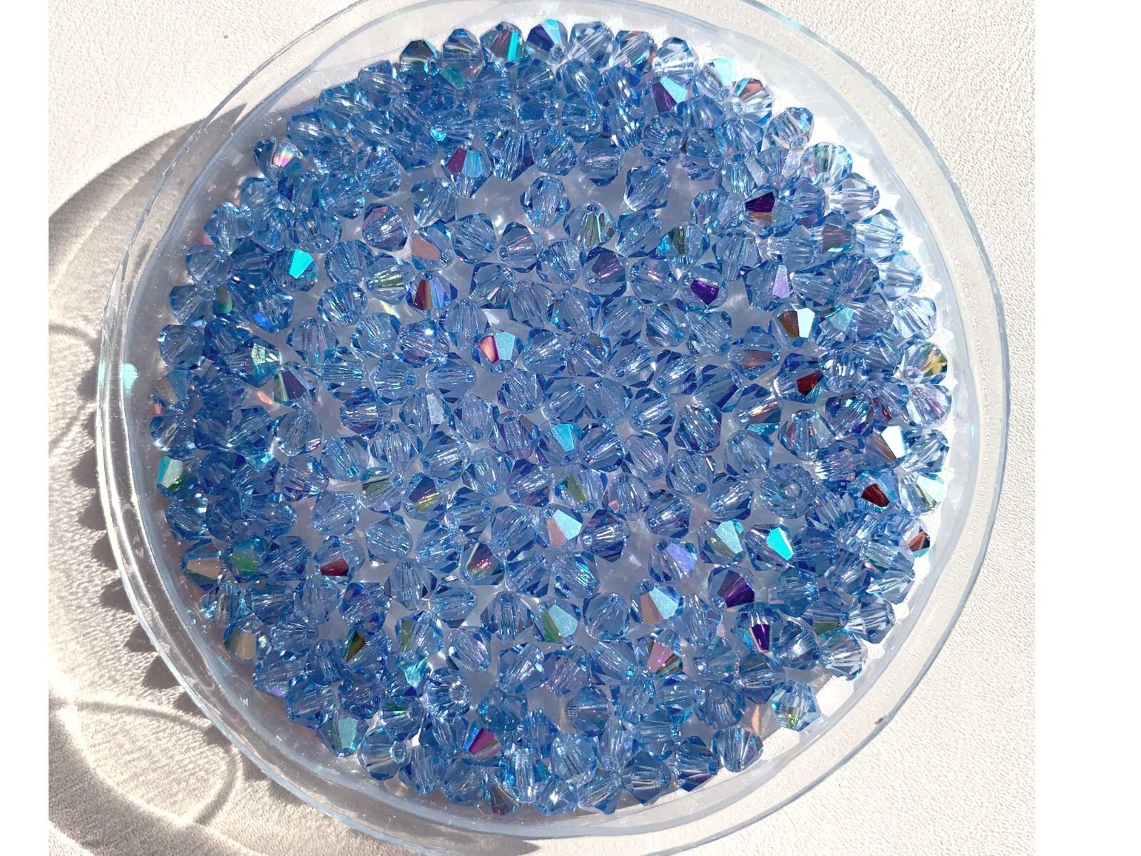 Light Sapphire ABCzech MC Glass Bicone Beads 3mm 4mm 6mm 8mm light blue crystals
