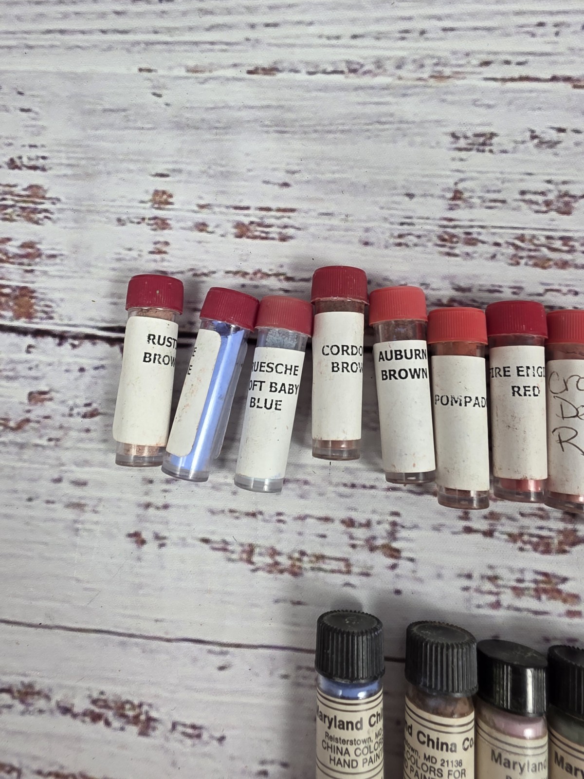 75+ China Porcelain Powder Paints Vials House Of China, Maryland China, Mr &Mrs
