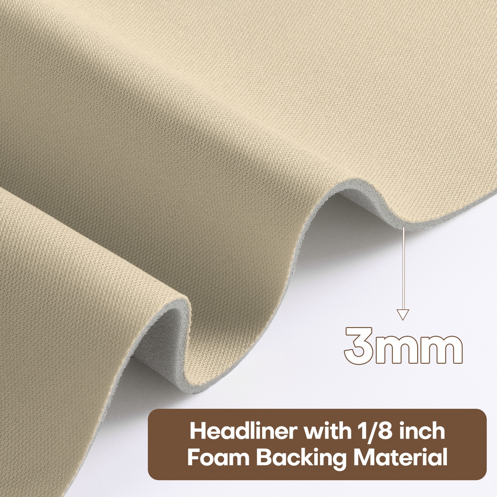1/8″ Foam Backed Automotive Headliner Fabric Sunroof Upholstery Craft 60″ Wide