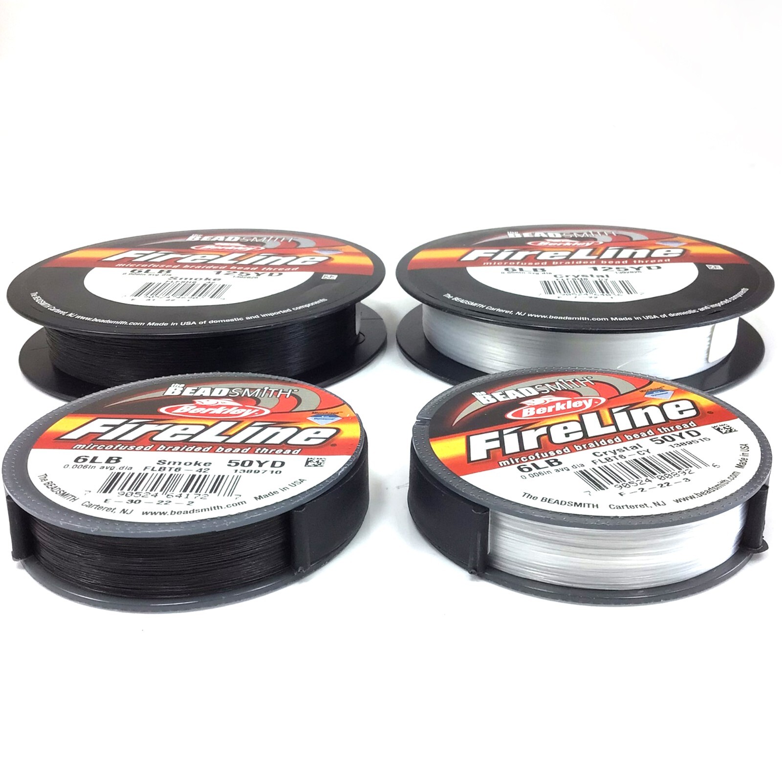 FireLine Beading Thread 6LB Crystal Smoke Black Beadsmith 15YD 50 125 yard/spool