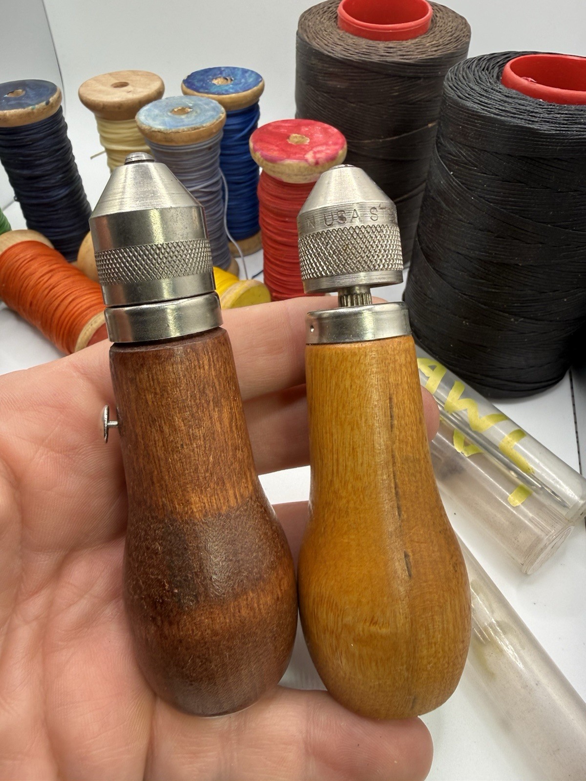 Ritza 25 Tiger Thread 1.0mm Waxed Thread Lot + Leatherworking Tools Huge Bundle
