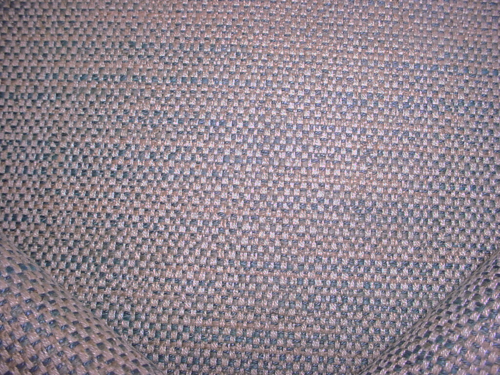 7-1/8Y Clarence House 35008 Augustus Aqua Textured Linen Upholstery Fabric