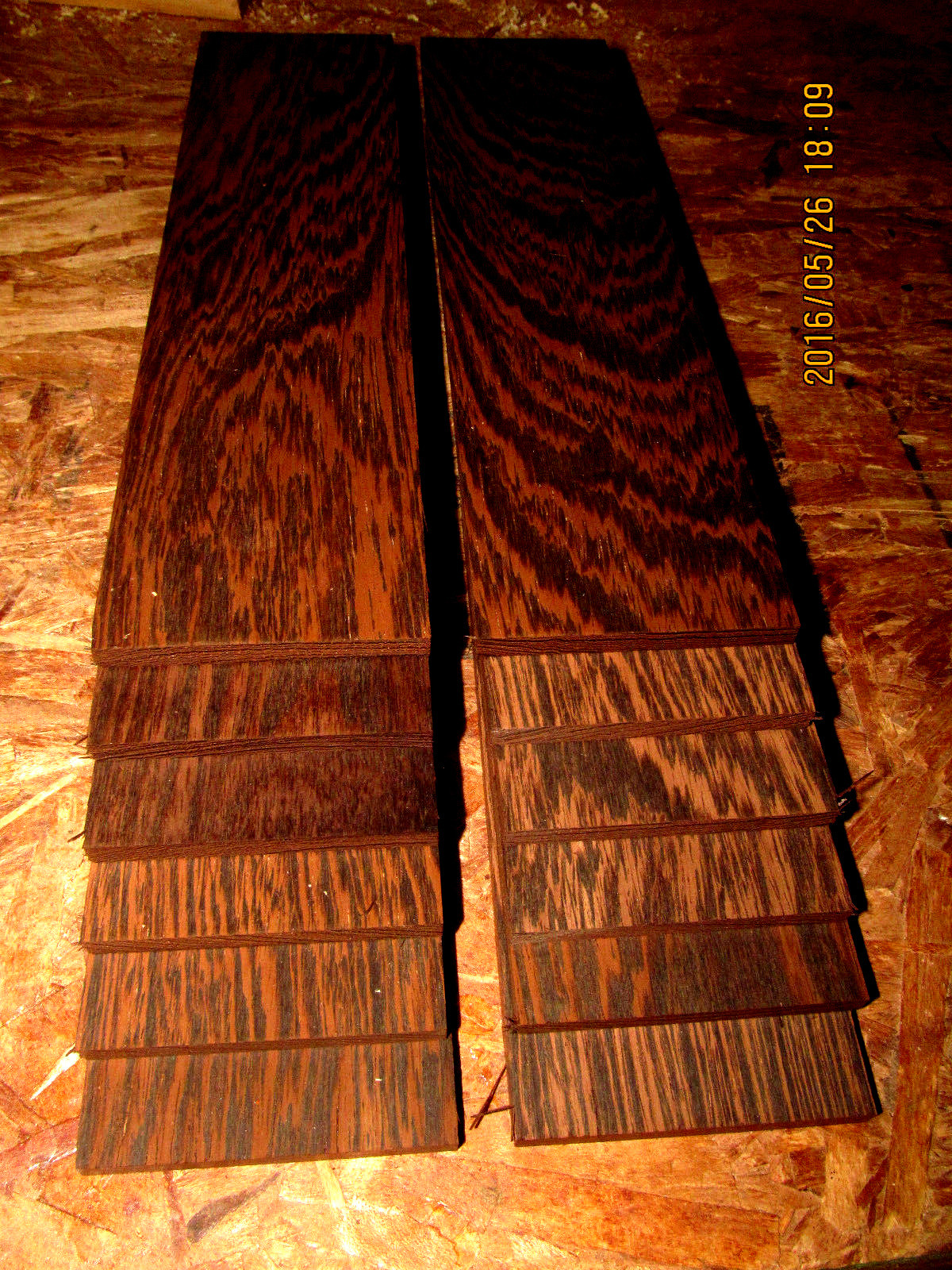 PACKAGES OF THIN PREMIUM KILN DRIED, SANDED EXOTIC WENGE LUMBER WOOD