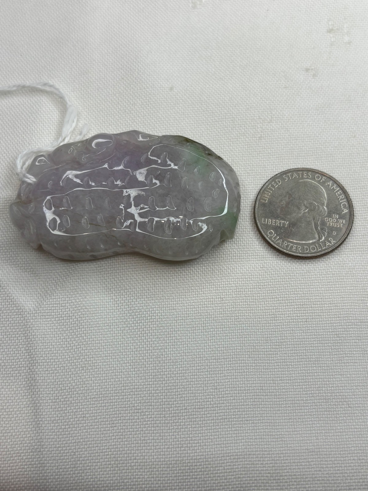 Lavender Jadeite Carved Pendant