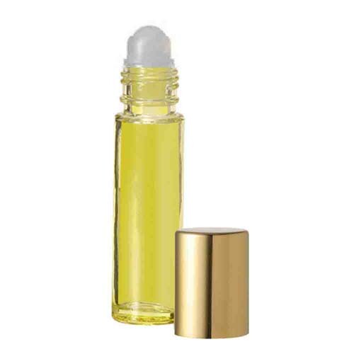 Roll on Essential Oil Bottles 10ml Silver/Gold Cap Glass Perfume 1/3 oz.