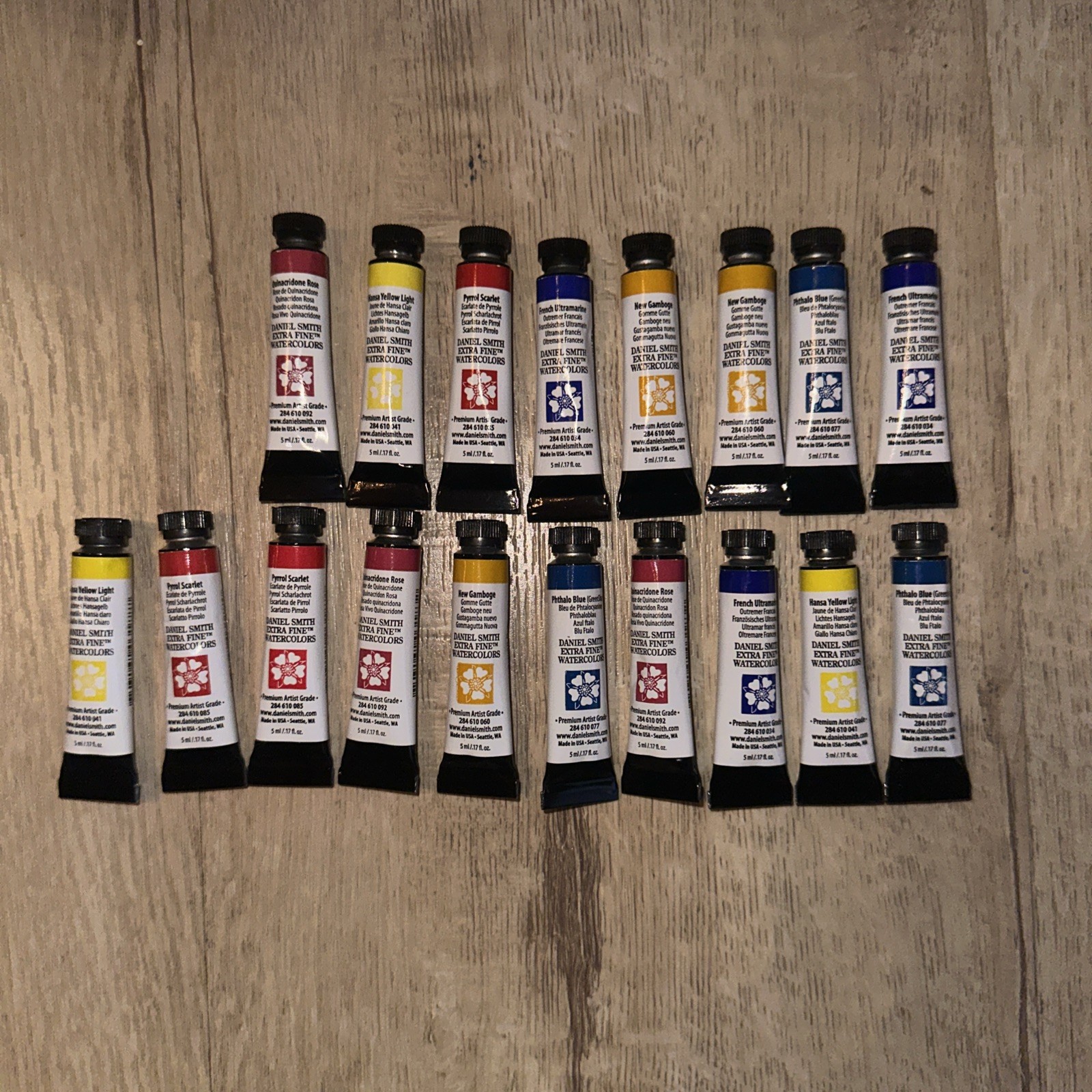 Lot Of 18 Daniel Smith Extra Fine Watercolors – 5ml NEW