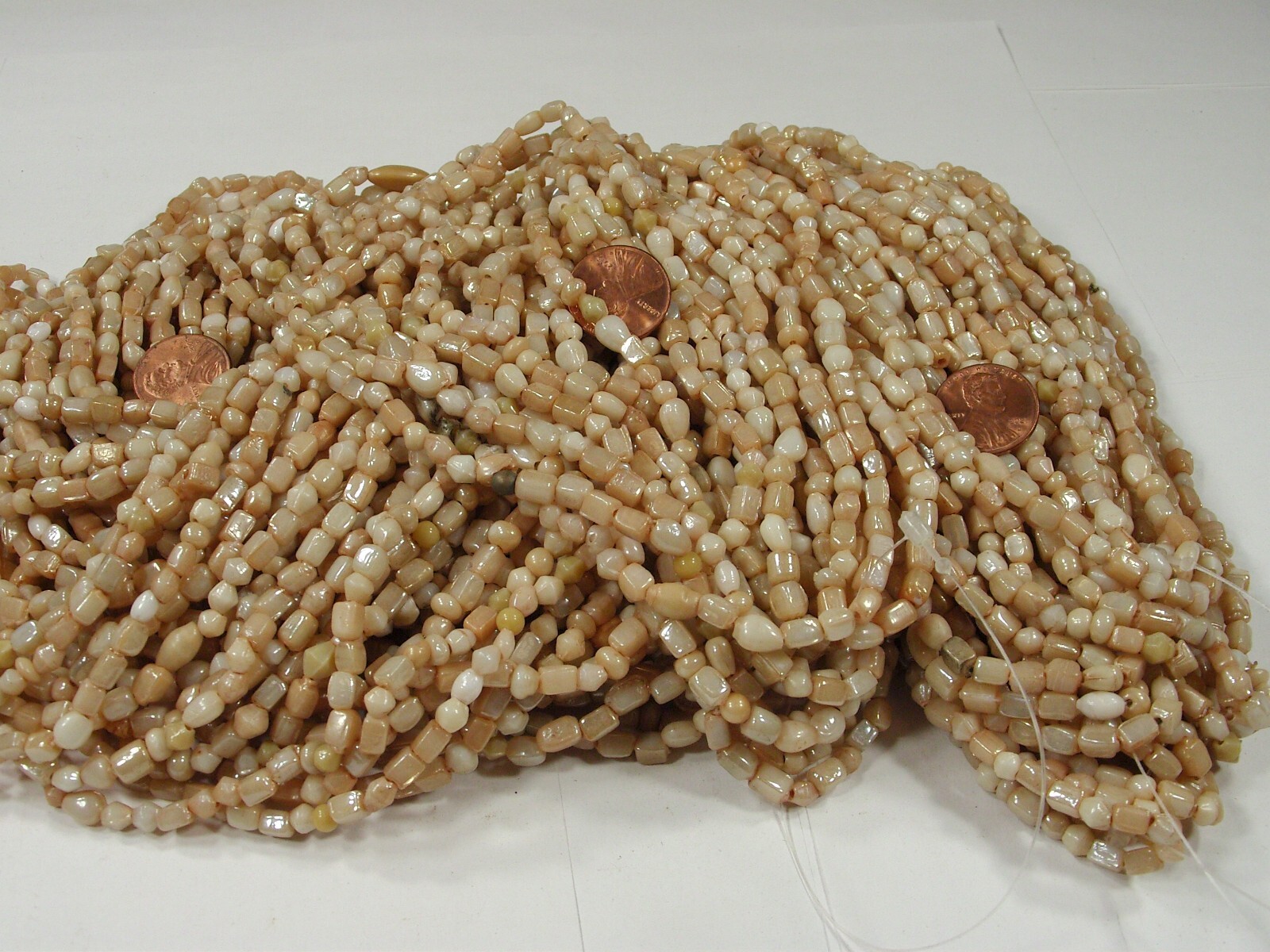 2 Pounds Caramel Color India Handmade Glass Spacer Beads Bulk Lot (QKP-2)