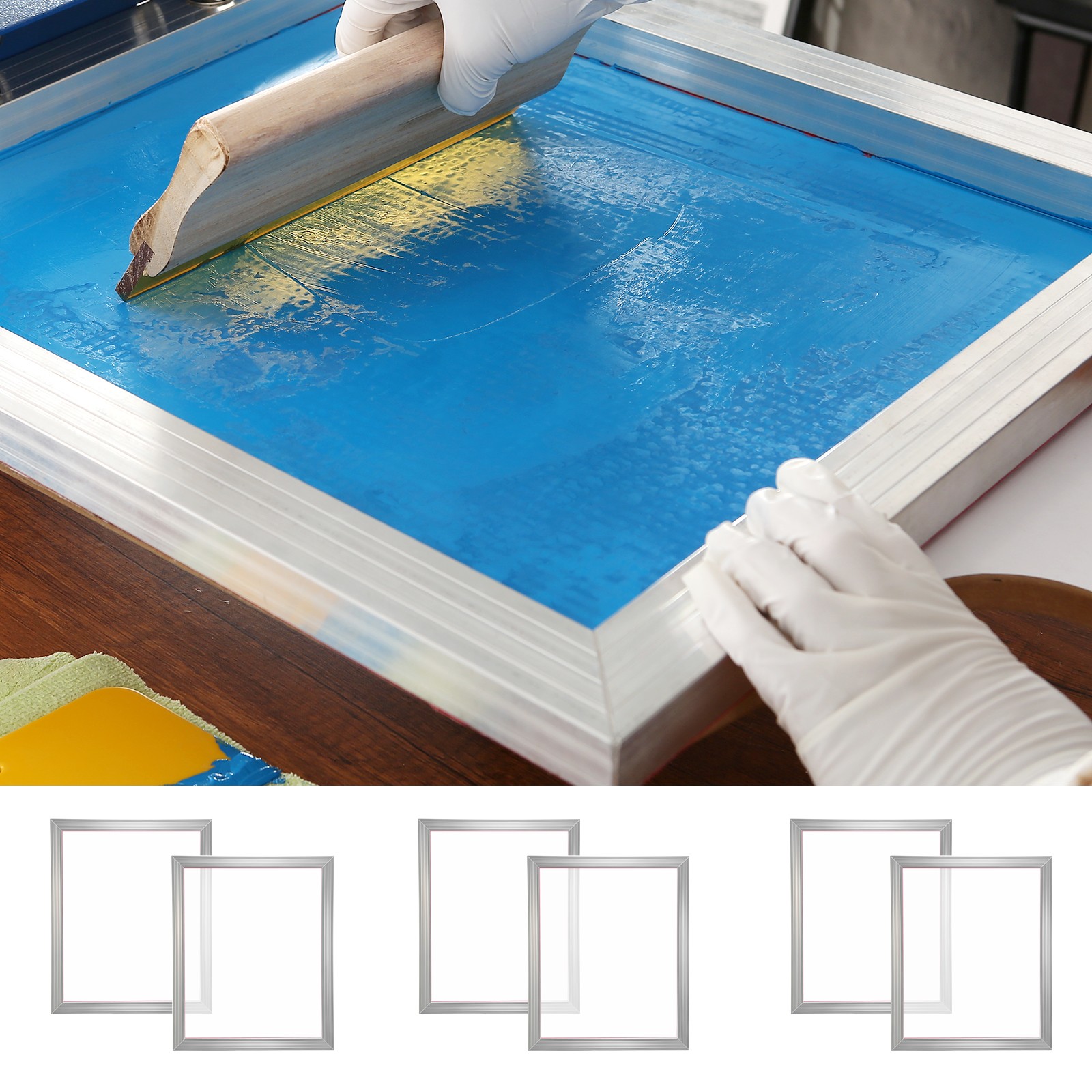 VEVOR 6 PACK Aluminum Frame Silk Screen Printing Screens 20″x 24″ With 160 Mesh