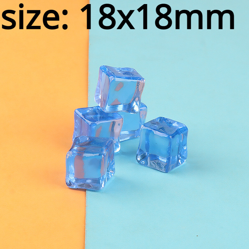 100pcs 18×18 Clear Cube Sheer Acrylic Beads Material Craft for Bottle Bar Decor