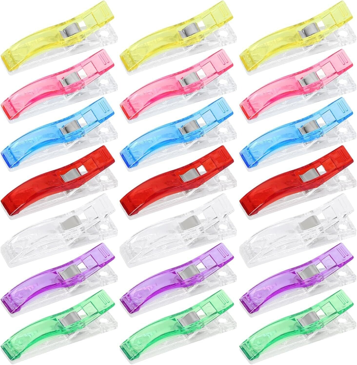 50Pcs 7 Colors Large Sewing Clips Fabric Clips Jumbo Wonder Clips Office Clamps