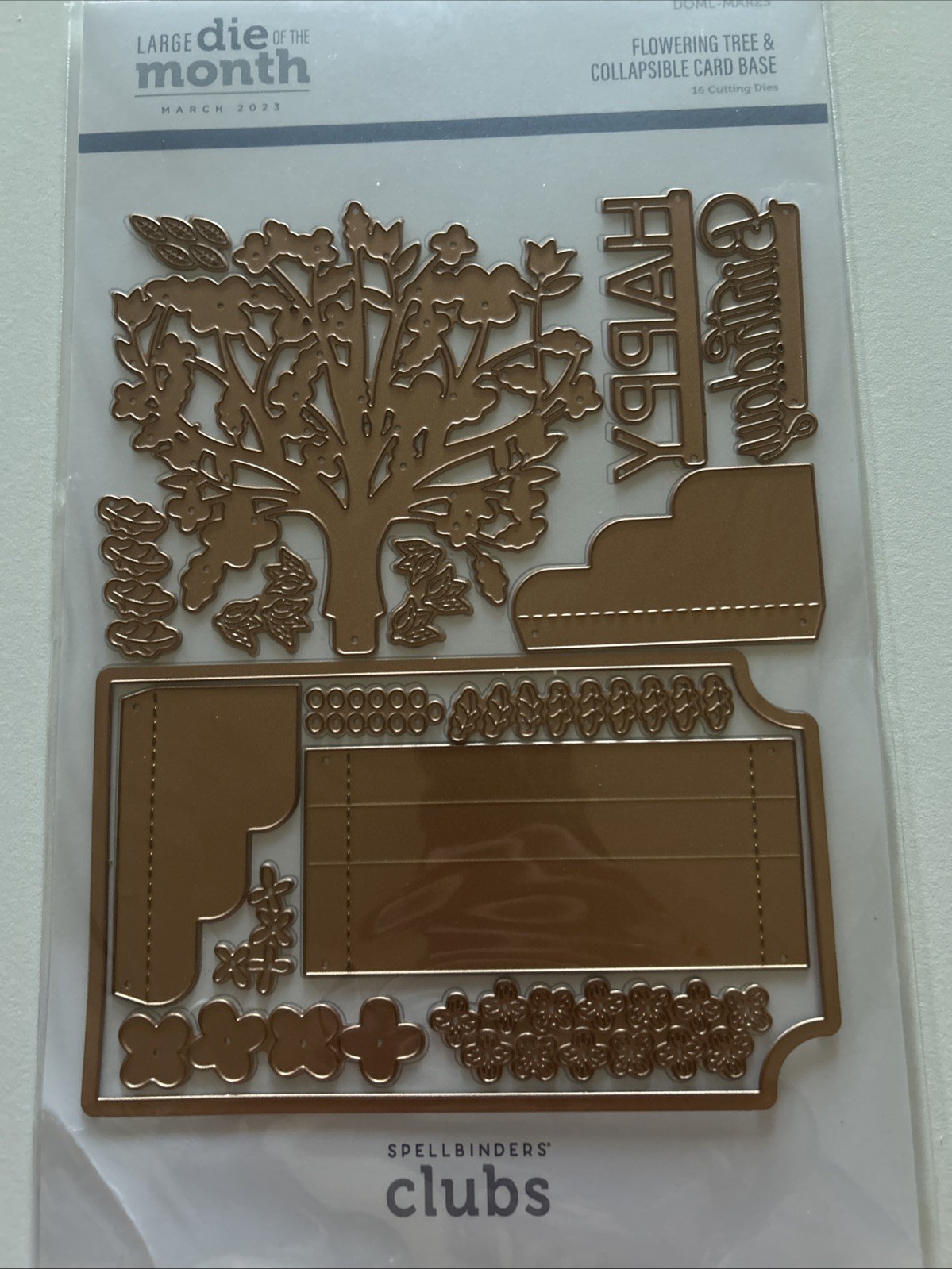 NEW Spellbinders Large Die Of The Month Mar 2023 FLOWERING TREE & COLLAPSE CARD
