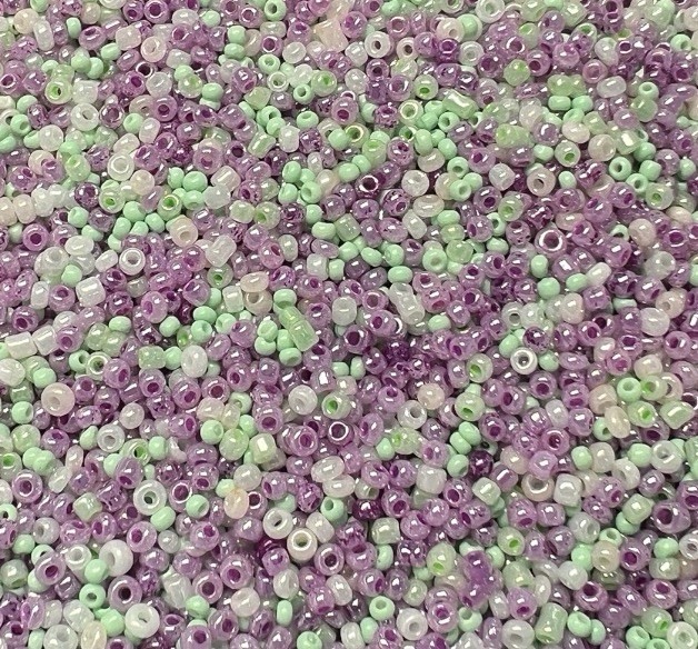 8 Grams Spring Meadow Glass Seed Bead Mix Assorted Sizes Pastel Jewelry DIY