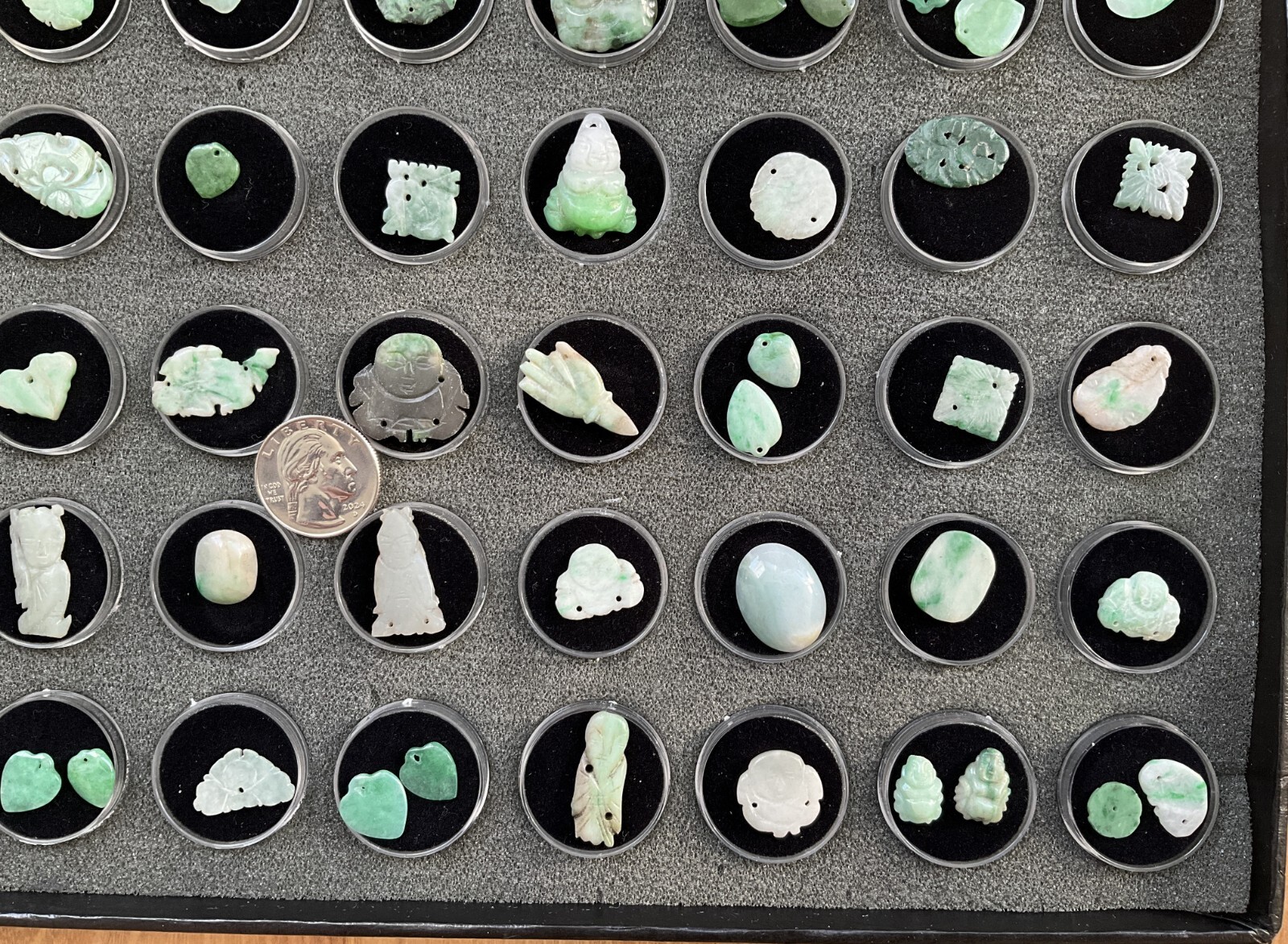 Fashion Jewelry, Jade Gemstone Pendants, 50 pieces lot, varies size and shape