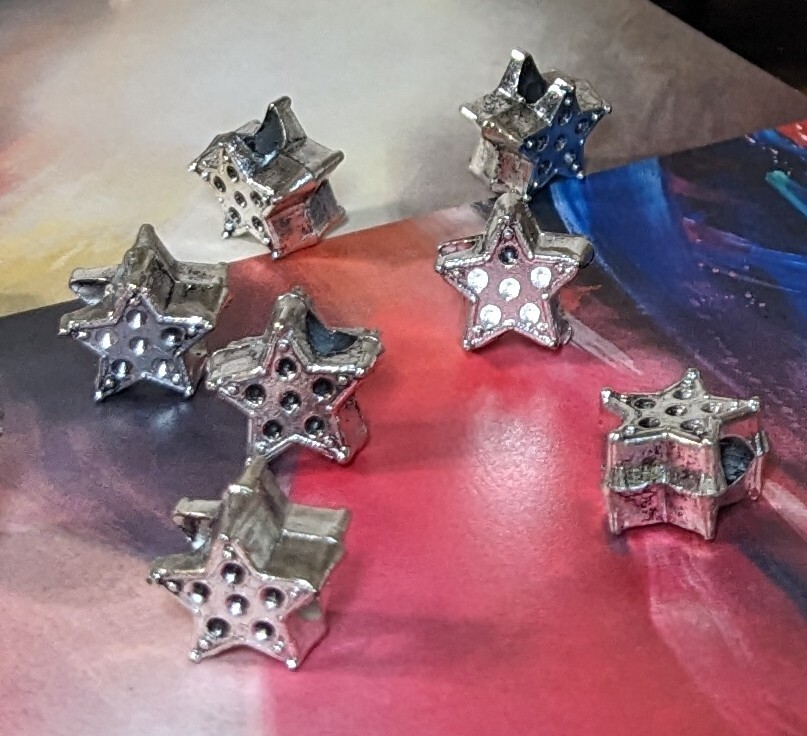 European Charms Star Charms Bead Antique Silver Tone DIY Finding 20 pcs 10x10mm