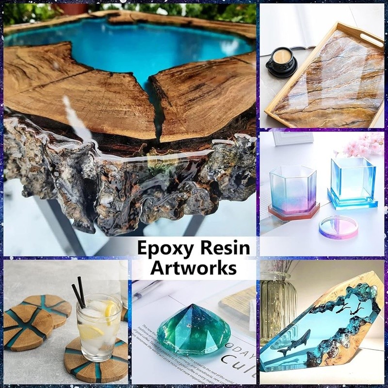 Epoxy Resin Kit 1:1 High Quality Self-Leveling Clear Easy Mix Crafting Casting