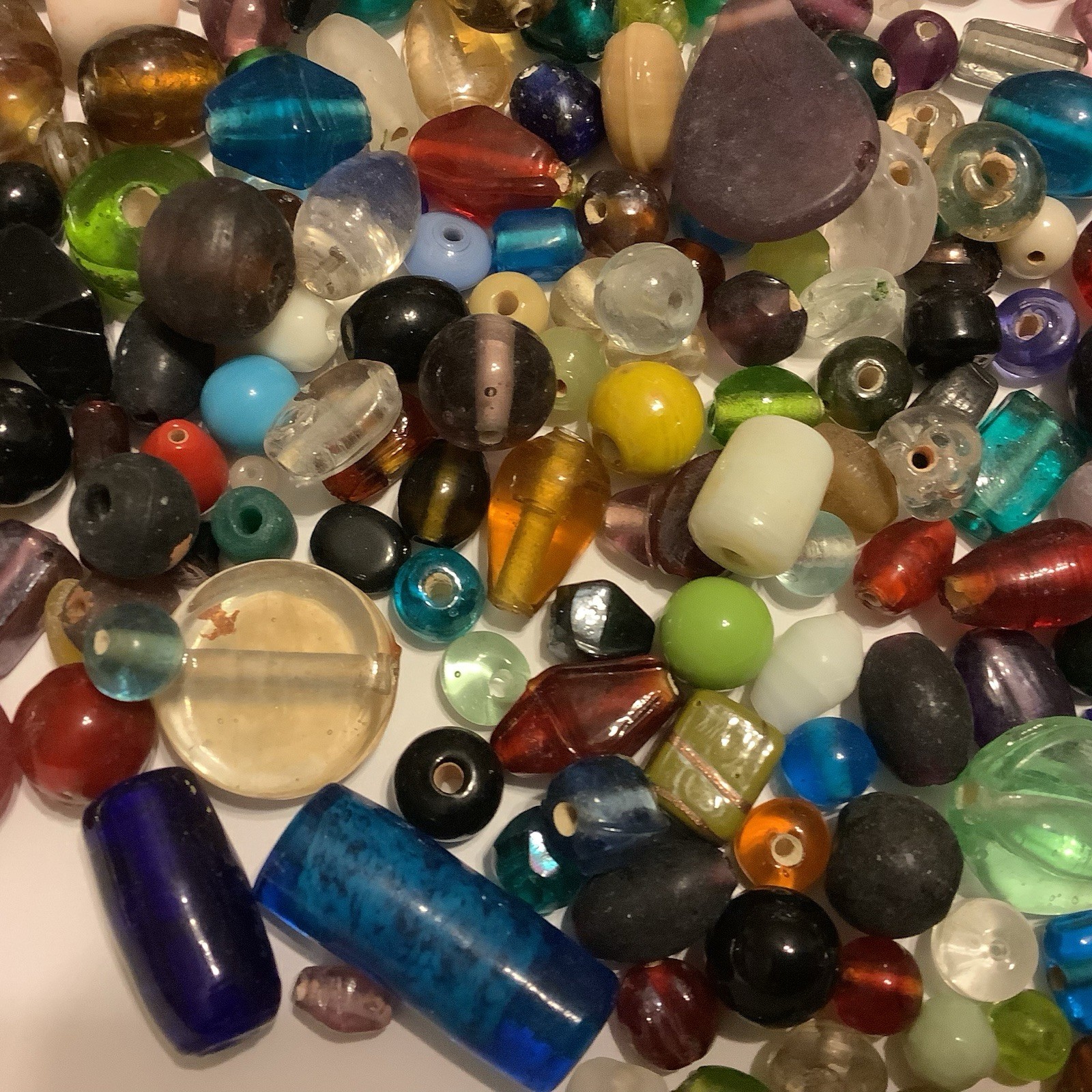 Vintage Glass Beads Mixed Assortment 2 lbs. Art Crafts And Jewelry Making