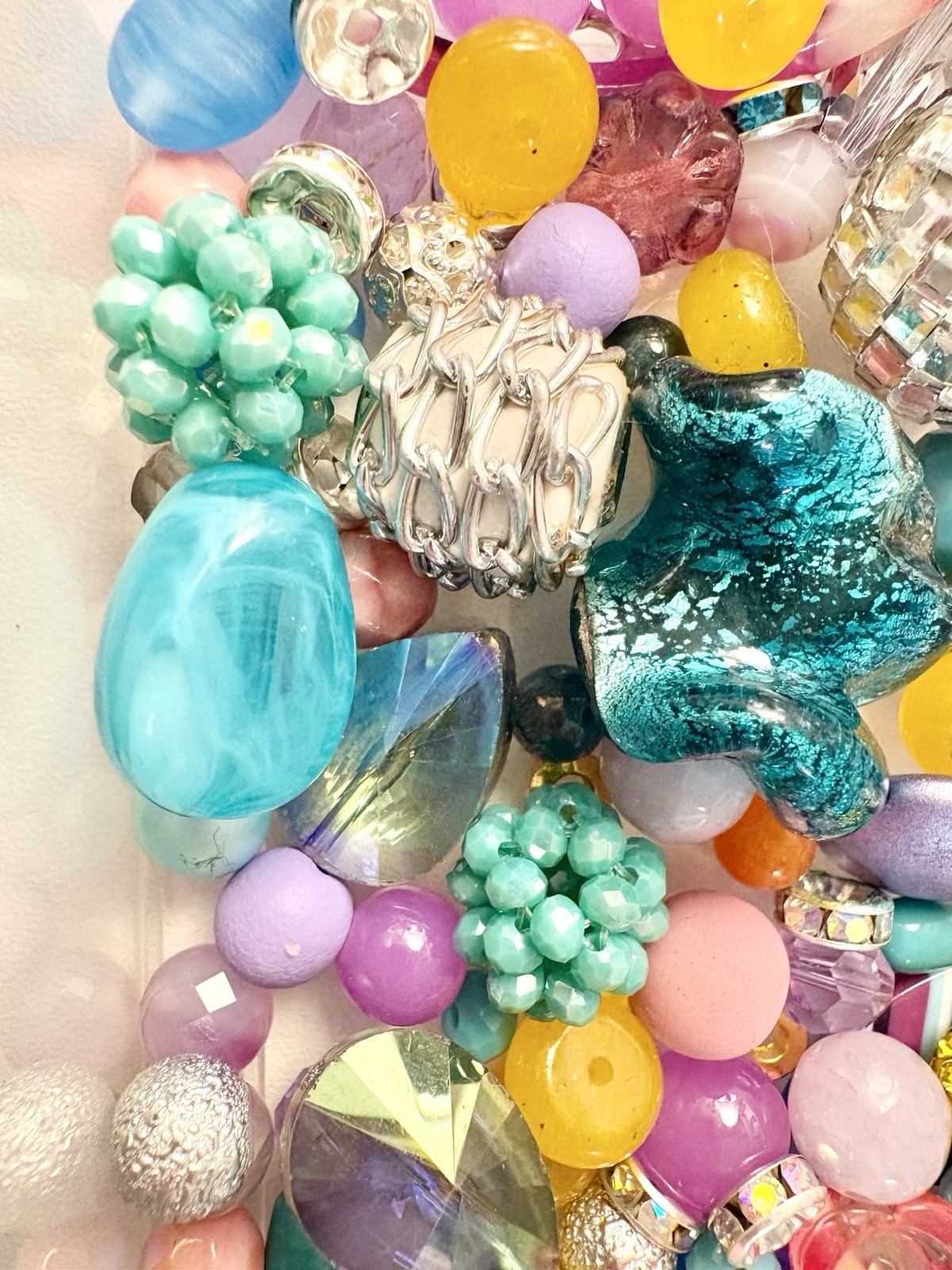 Roller Disco BEAD MIX for Jewelry Making – Glass, Gemstone, Boho, Charms