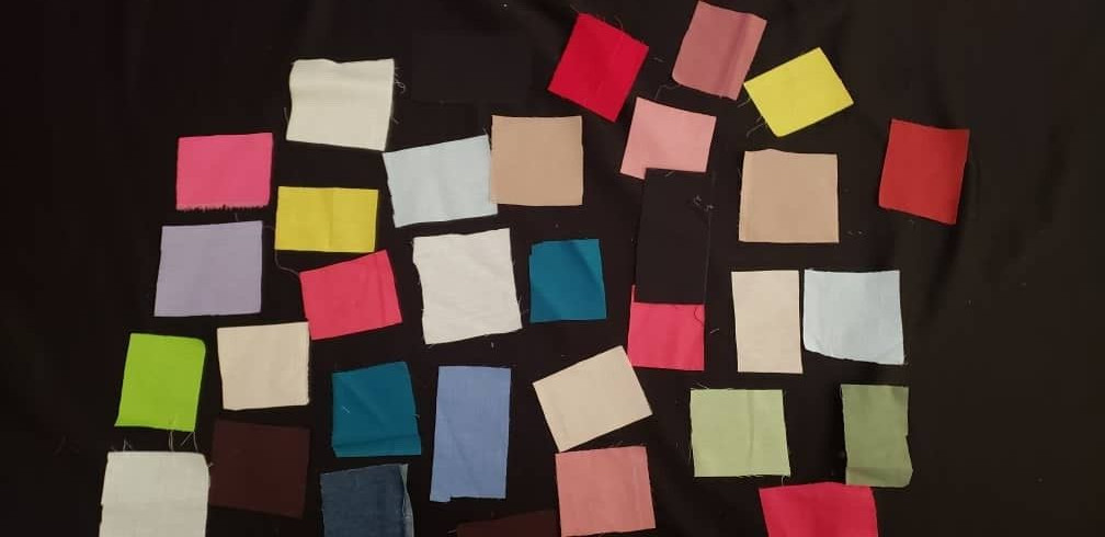 New Solid/Plain Cotton Fabric For Quilts Scrapbooking Crafts Sewing – Lot of 30