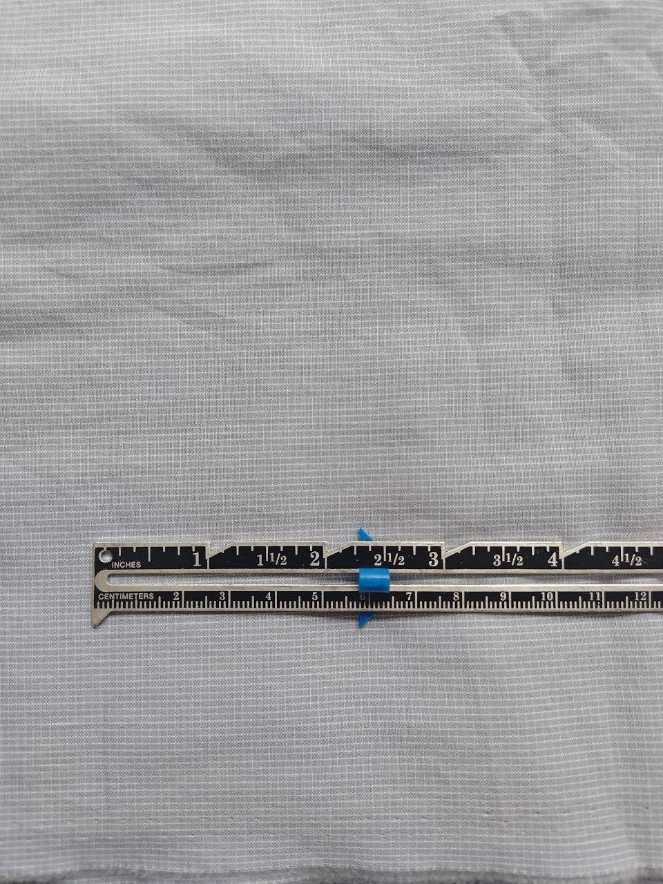 Getzner Austria shirting — grey/blue check — 60″ wide by 5yds