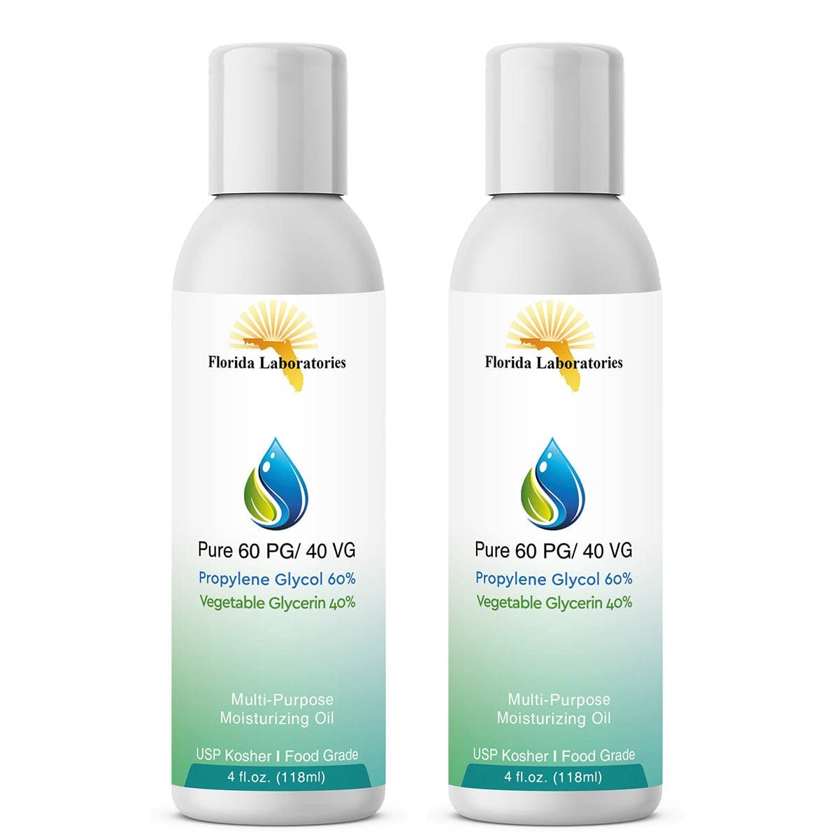 Florida Laboratories – 60/40 PG-VG Propylene Glycol & Vegetable Glycerin – 4oz (