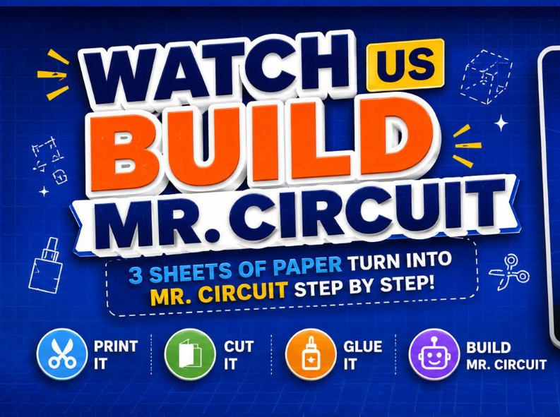 Mr Circuit Paper Craft Kit – Fun for all ages -by Kooky Craftables STEM activity