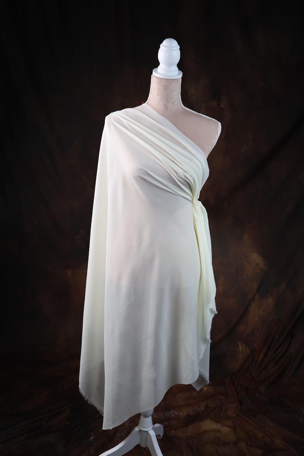 Ivory Hi Multi Chiffon Fabric – 60″ Wide Sheer Fabric Soft and Matte 1113