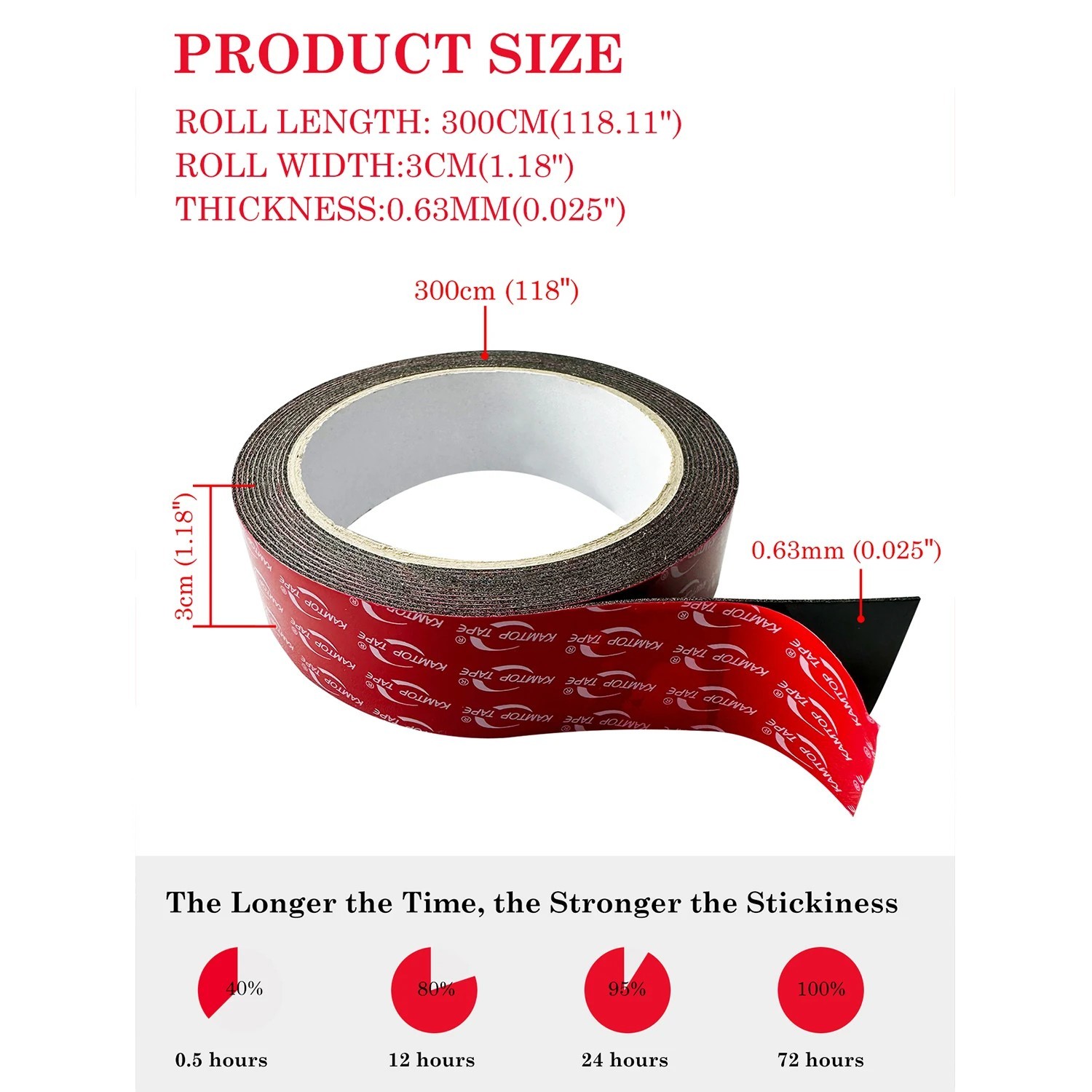 3M VHB 5925 Double Sided Tape Heavy Duty Mounting Tape for Car, Home and Office