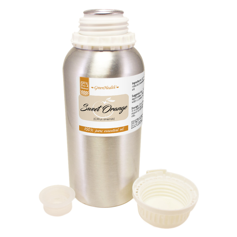 16 fl oz Orange Sweet Essential Oil (100% Pure & Natural) in Aluminum Bottle