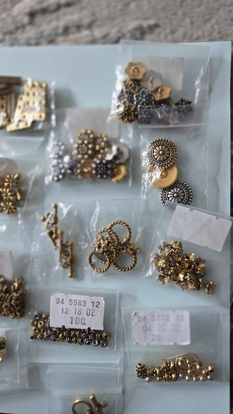 Gold & Silver Tone Lot Connectors Bead spacers, caps Jewelry Making Supplies