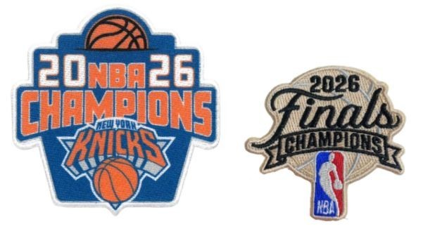2026 NBA Champions NY Knicks 2pc set Iron On Embroidered Patch 3.5 and 2.5 inche