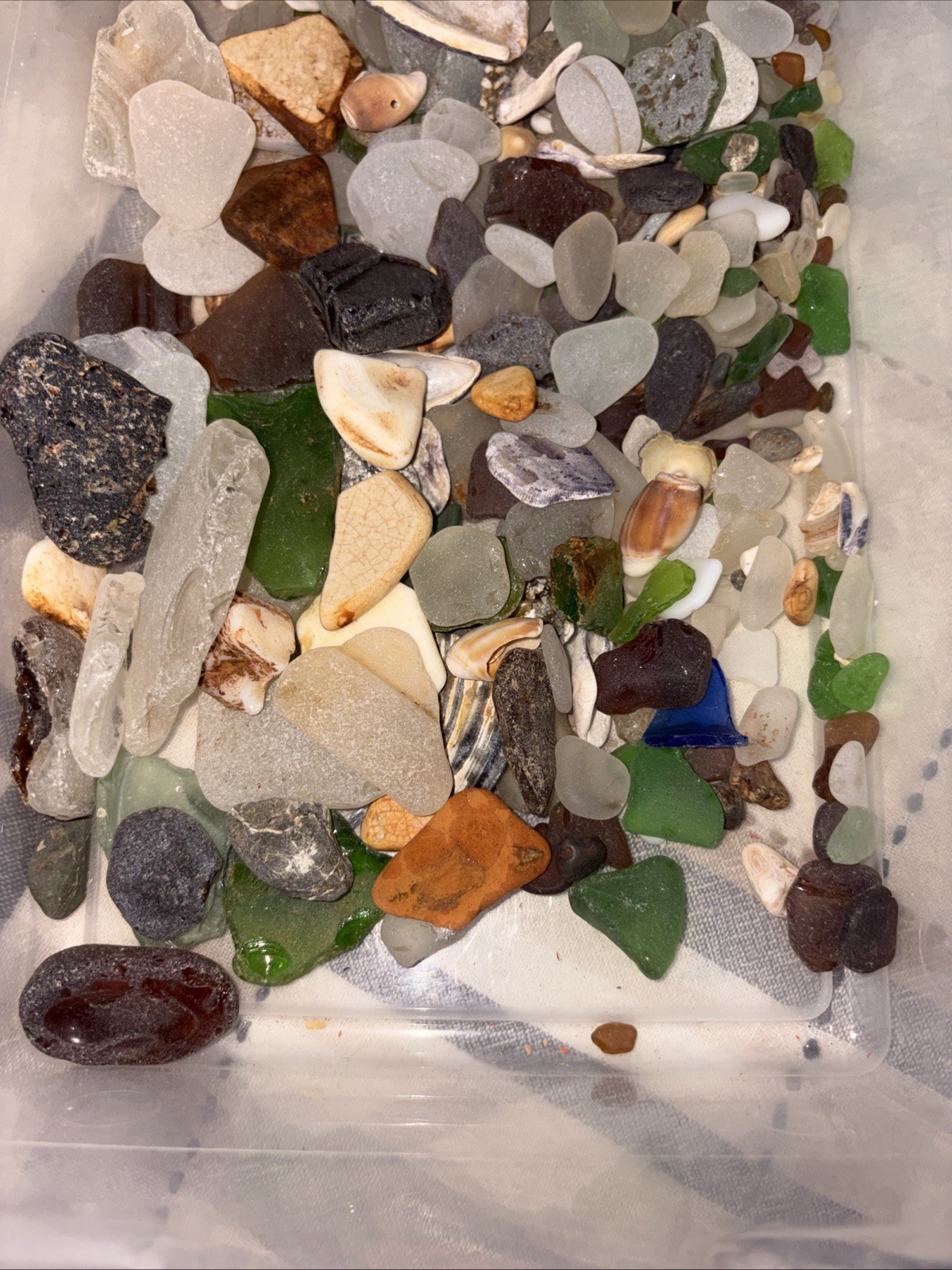 Genuine Surf Tumbled Beach Sea Glass Handpicked Multi-colors Sizes Shapes Lot