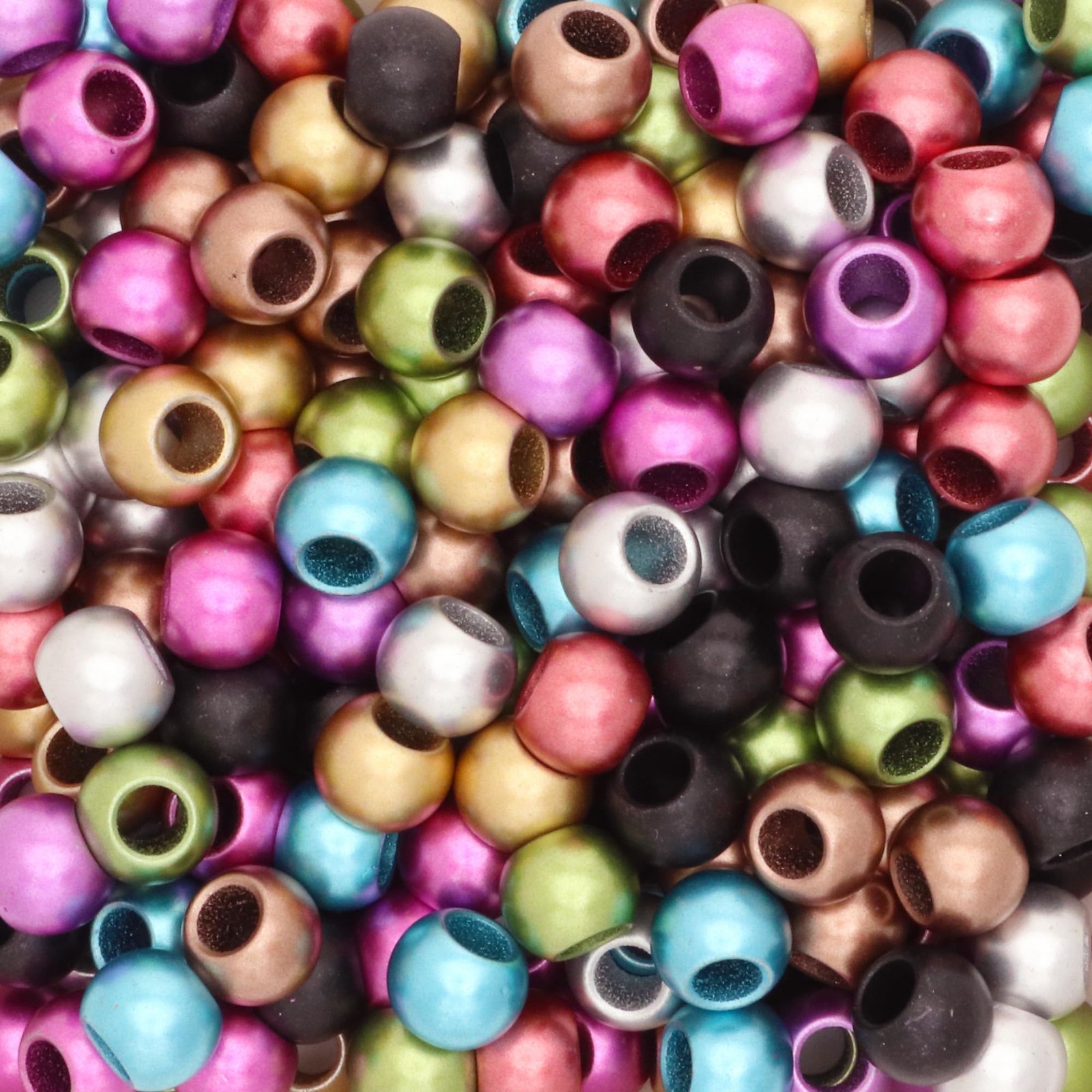 100 Acrylic Large Hole Beads for Crafts 10mm x 12mm Acrylic Barrel Beads with…