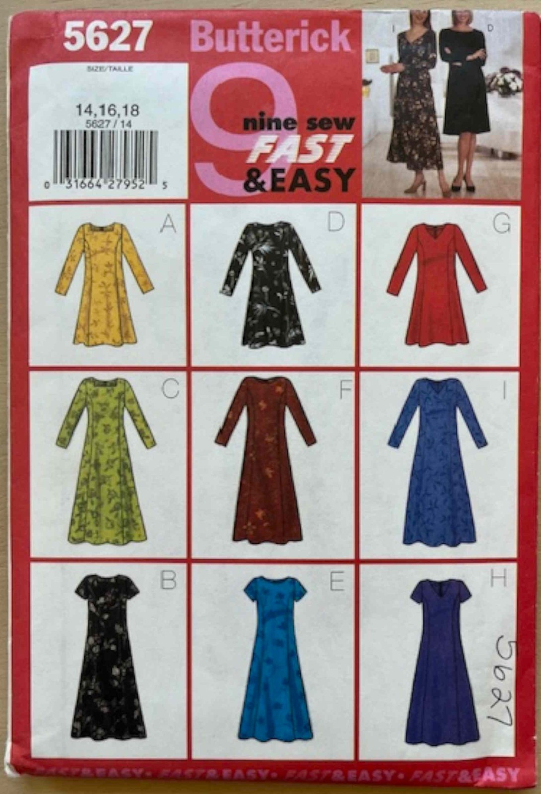 Butterick 3771-6014 Sewing Patterns 4 Designer patterns-see Description